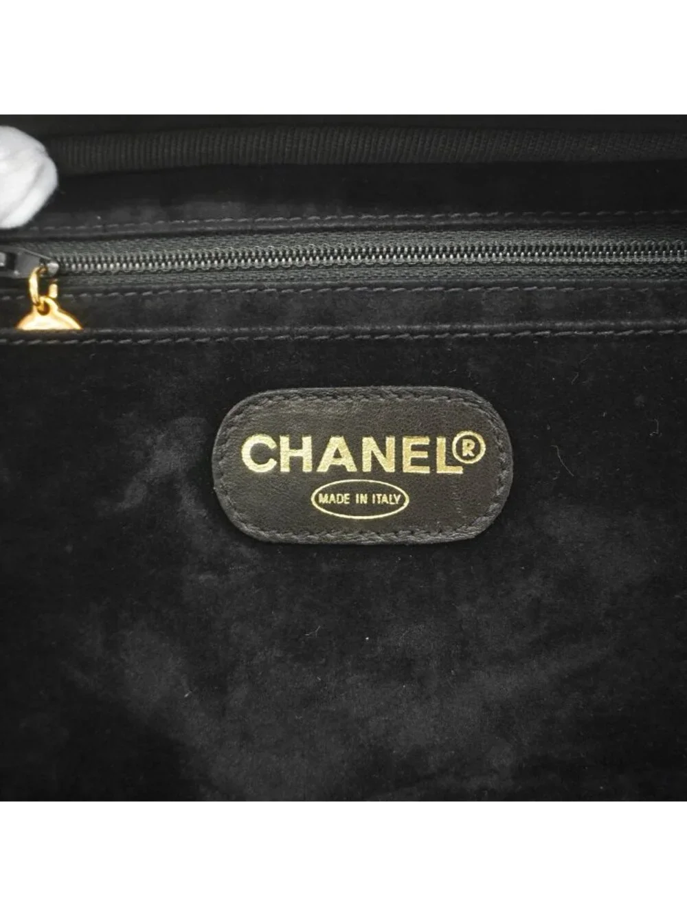 Chanel Vanity Bag Patent Leather Black Gold 2-Way Bag